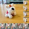 Stuffed West Highland Terrier Plush Keychain With Pearl Chain And Gold Keyring For Bag And Car Accessories