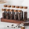 Kaffeebohnen Aufbewahrungsbehälter Präsentationsständer Walnuss Tee Dose Flasche Glas Espresso Kaffee Zubehör Werkzeug Barista Kaffeegeschirr Sets