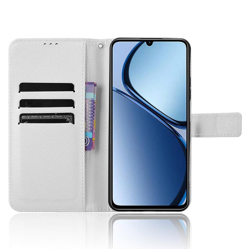 For Realme Note 60x 4G/C63 4G/C61 4G/Narzo N63 4G Case Leather Phone Cover Diamond Texture