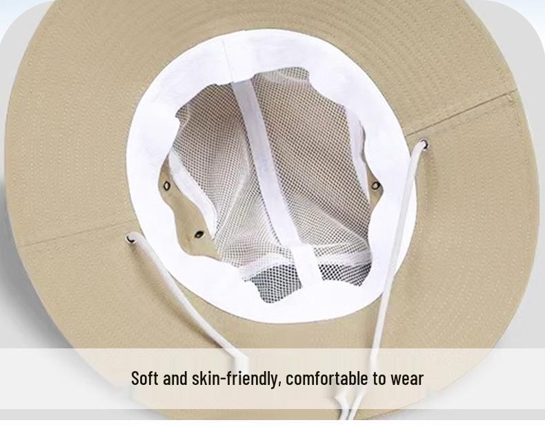 Men's Quick-Dry Color Block Sun Hat, UPF Sun Protection, Waterproof & Breathable; Ideal for Spring/Summer Outdoor Hiking & Sports.