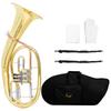 SLADE B Flat Euphonium Triple Key Brass Body Tenor Horn Professional Brass Musical Instrument Set with Wipes Gloves Bags Parts