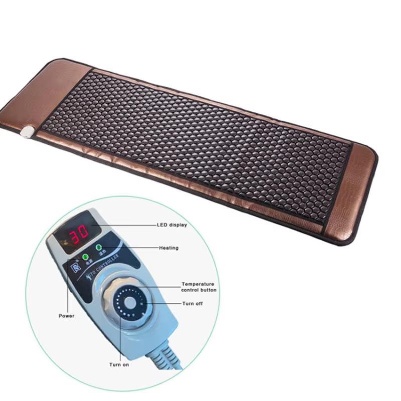 1.9x0.6m Far Infrared Tourmaline Germanium Stone Heating Pad Electric Hot Stones Wellness Mattress for Back Comfort and Relaxation