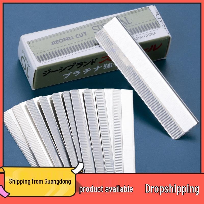 10-Pack Eyebrow Razors for Professional Shaping, Stainless Steel, Single-Sided Blades