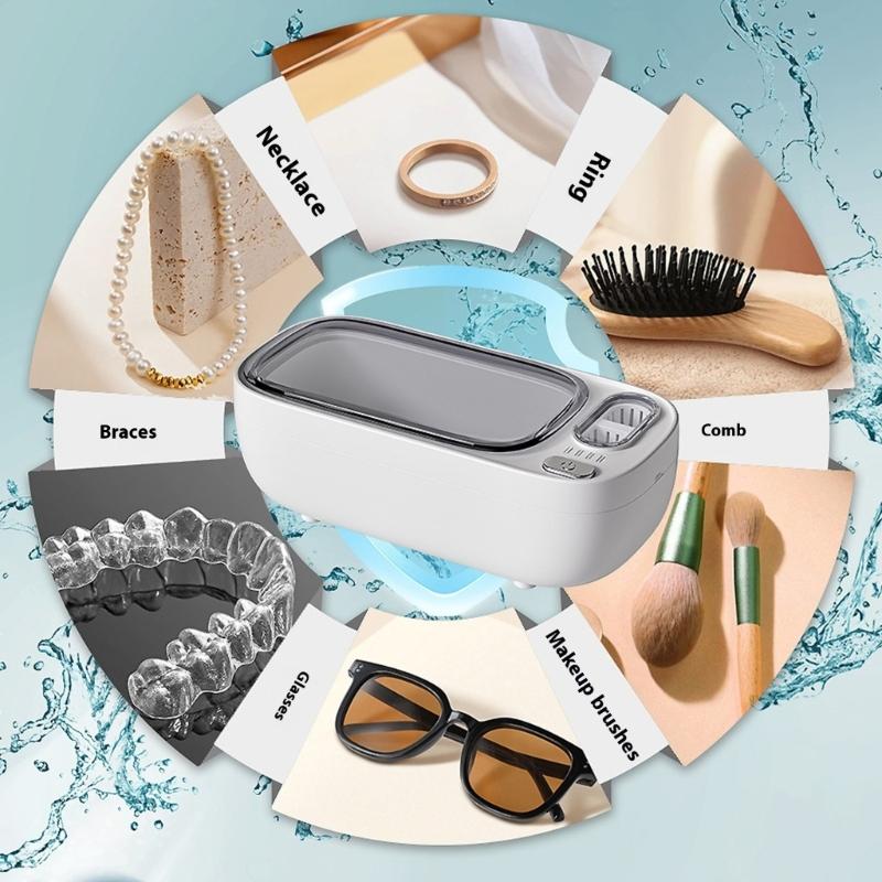 Practical Jewelry Glasses Cleaner Efficient Cleaners Cleaning Machine Eyeglass Cleaning Device Perfect for Jewelrys
