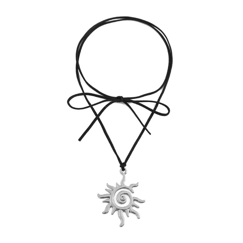 

Punk Conch Pendant Necklace for Women Girls Gothic Sweet Cool Star Sun Pendant Adjustable Rope Chain Choker Chains Y2k Jewelry