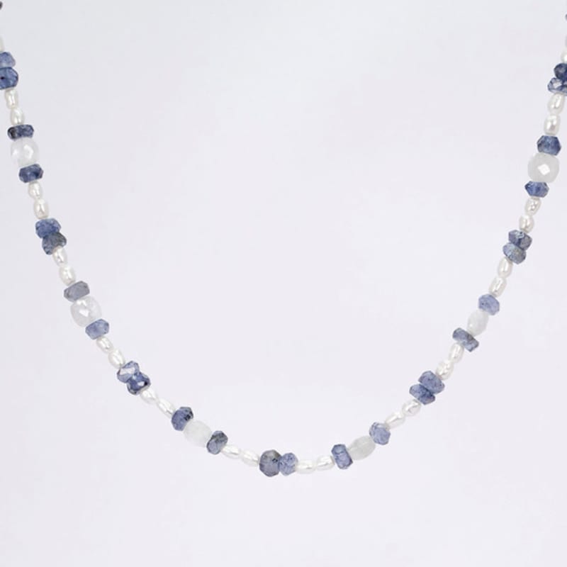 HARANG HR 40N_Pearl Iolite Beads Necklace