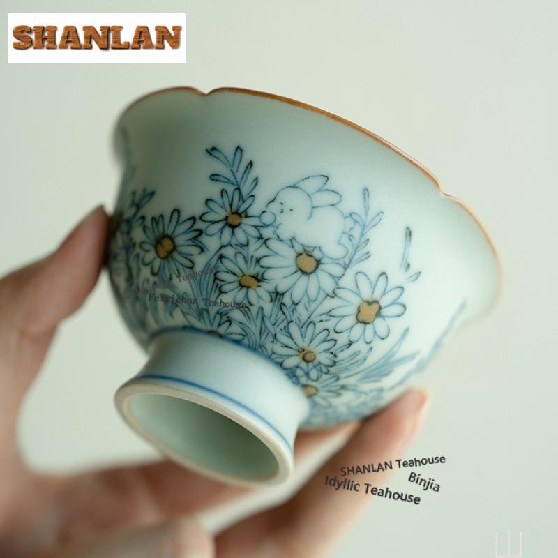 100ml Ancient-style Blue White Porcelain Gaiwan Elegant Tea Tureen Tea Bowl with Lid Kit Tea Making Cover Bowl for Tea Craft