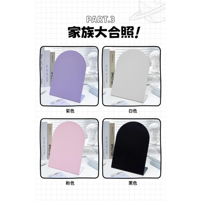 Desktop Magnetic Fluorescent Metal Message Board Vertical Standing Memo For Home Office