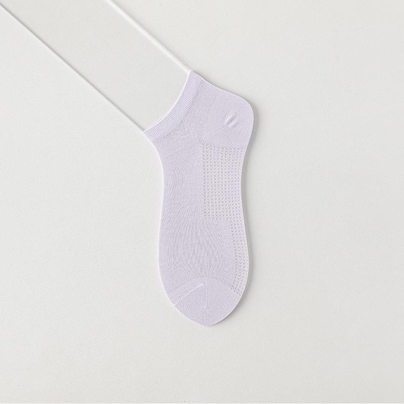 

Женские летние тонкие однотонные носки-сетка, дезодорирующие, антибактериальные, дышащие 1 pair светло-фиолетовый