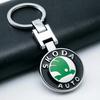 Car Sticker Skoda 3D Metal Emblem Keychain Zinc Alloy Auto Key Pendant For Octavia Fabia Kodiaq Superb Karoq Rapid Kamiq Yeti Sc ulnm83