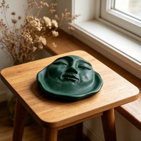 Modern Face Jewelry Dish Small Resin Trinket Tray Aesthetic Ring Necklace