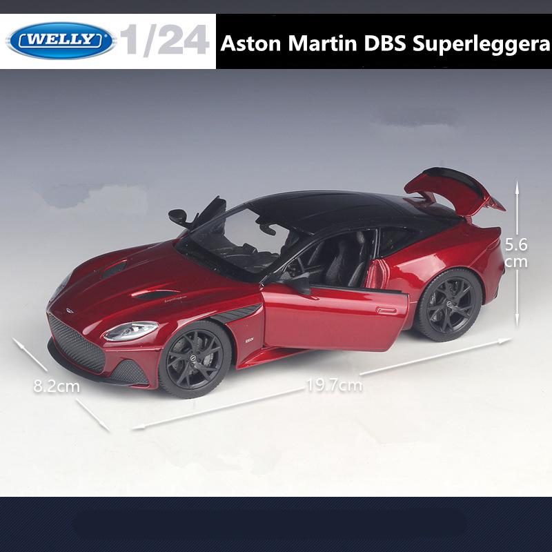 Welly 1/24 Aston Martin DBS Superleggera Alloy Sports Car Model Diecast Racing Car Model Simulation Collection Toy Gift