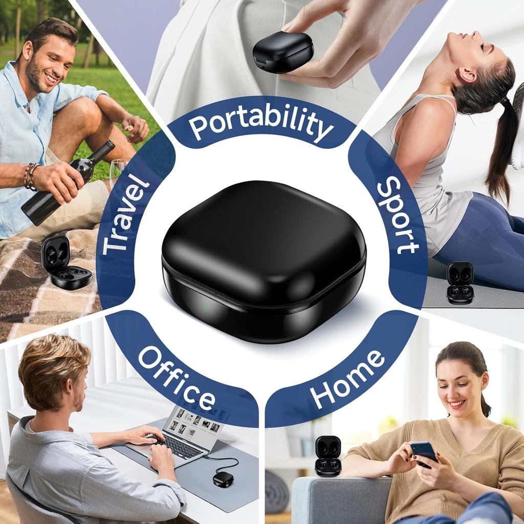 Earbuds Charging Case for Galaxy Buds Live R180, Replacement Charger USB Charging Case Dock. Black