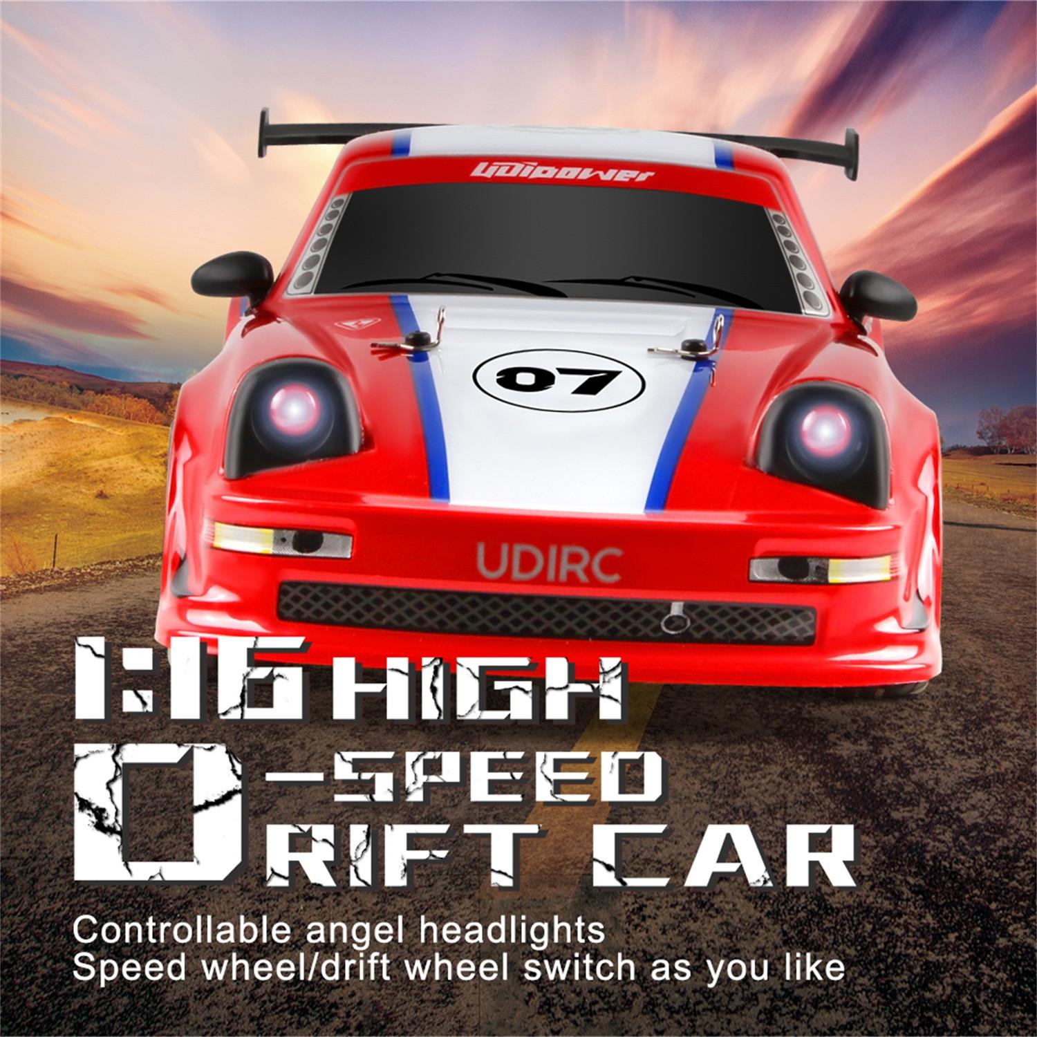 

(H20)UDIRC UD 1607 Brushless 1/16 высокоскоростная машина с дистанционным управлением, 4WD 25 миль в час быстрая машина с дистанционным управлением для детей и взрослых B красный