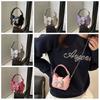 Handbag Bow Buckle PU Bag Mini Women's Shoulder Bag Casual Silver Bucket Bag  Women