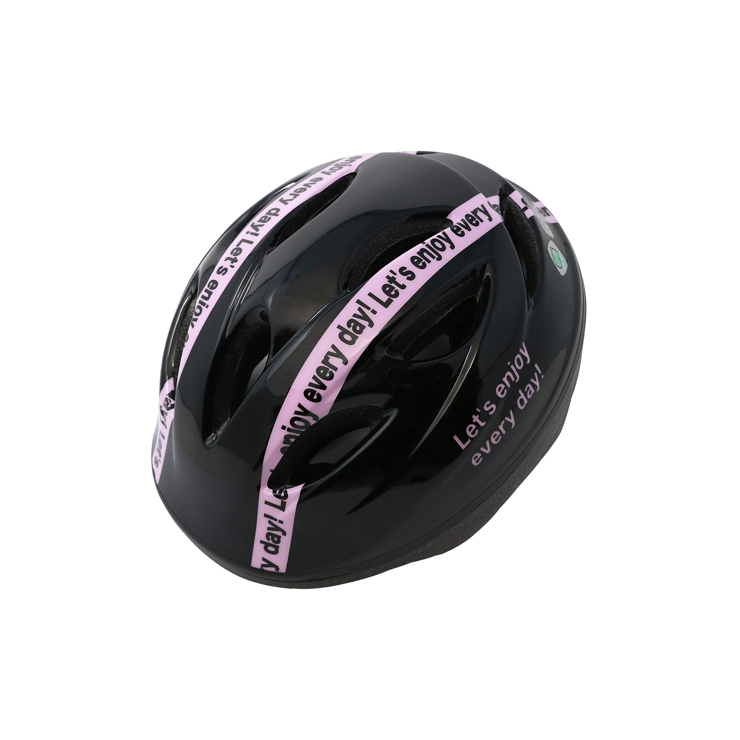 

SAGISAKA Bicycle Helmet Junior Black Logo 46838 Children s (Tape Pattern) 54-58cm