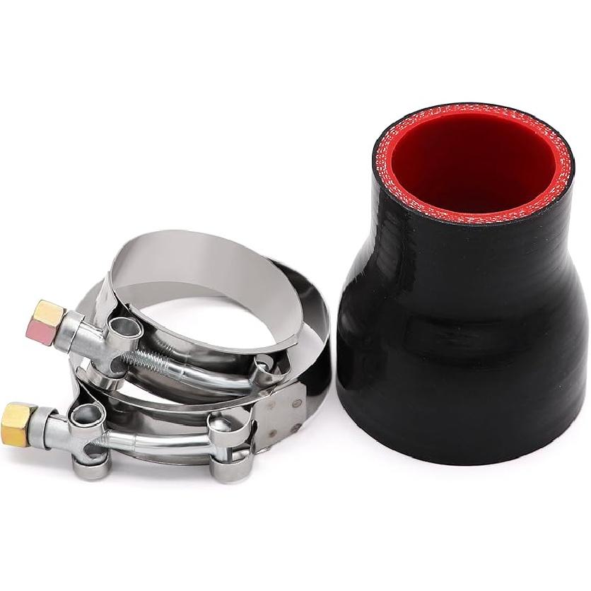 Silicone Straight Reducer Hose Coupler 3 To 4 Inch For Turbocharger/Intercooler/Exhaust Air Intake Duct Pipe Adapter 4-Ply Length 3 Inch With 2PCS