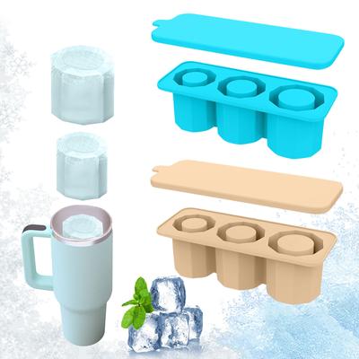 Ice Cubes Tray For Tumbler, Reusable Ice Shot Glass  Mold, Easy Release Silicone Reusable Large Ice Ball Trays With Lid For Freezer
