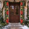 2D Flat, 2D Flat Printing 2pcs Christmas Pointias and Ornaments Ornate Christmas-Themed Couplets, Suitable for Welcoming Pirate Birthdays, Outdoor And