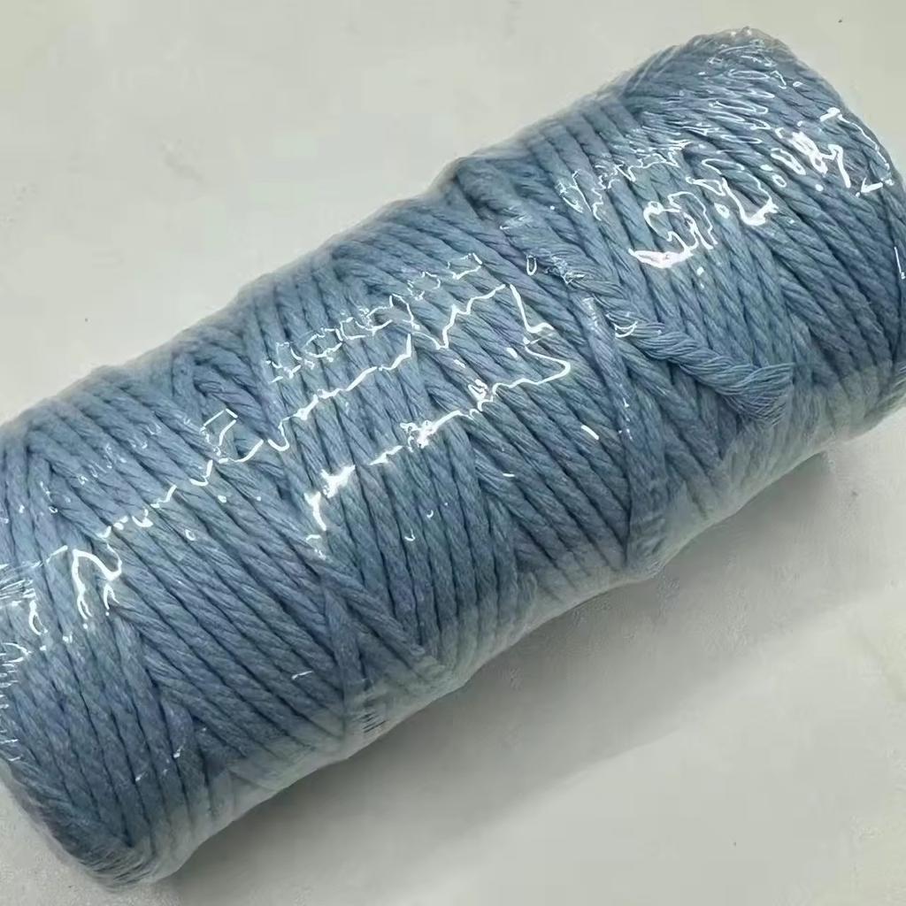 4mm Waterproof Hot Sale Colorful DIY Craft Twine Satin Cord Twisted Cord Natural Macrame Cotton Rope for Bags & Shoes