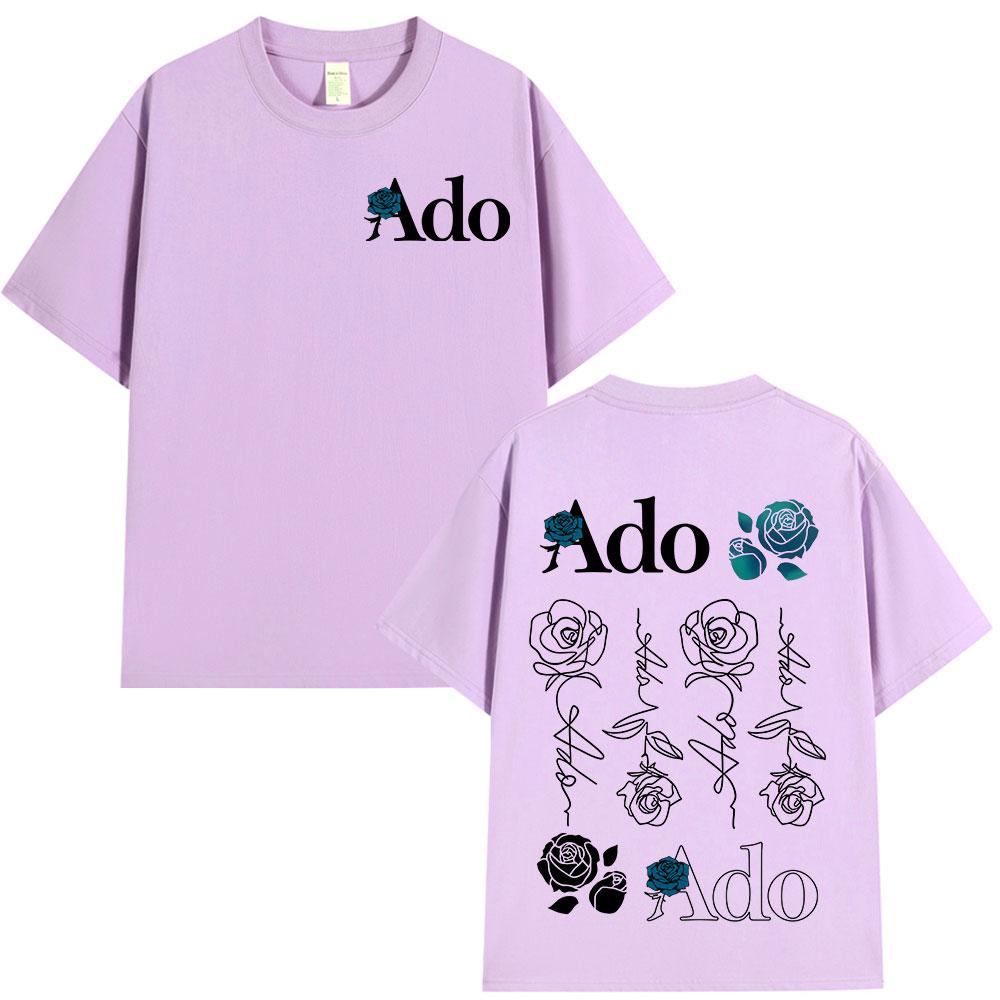 Ado 2025 World Tour Hibana Tričko Pánské Dámské Oblečení Módní Tričko Vysoce Kvalitní Bavlna Ležérní Krátký Rukáv Oversized Trička