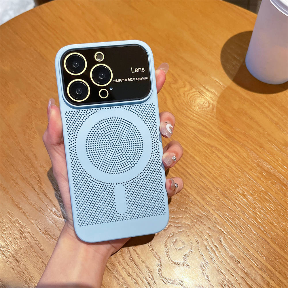 Disiparea căldurii de răcire pentru husă Magsafe pentru iPhone 13 14 Pro Max 12 Pro 11 14Plus Film complet pentru cameră, metal, capac dur ultra subțire