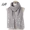 Soft Blend Shawl Glitter Sparkly Foil Snowflake Print Scarf for Women Christmas Decorative Theme Wrap Fall Winter Lightweight Fabric Gift