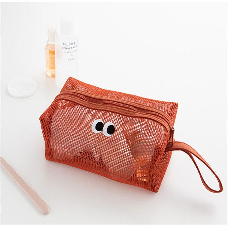 South Korea liveMork Large-capacity Mesh Cosmetic Bag, Portable Travel Toiletry Bag, Storage Bag with a Hollow Design