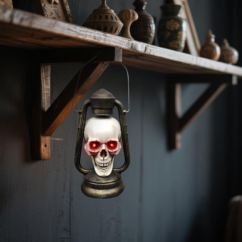 Halloween Lights, Hanging LED Lights, LED Statues, Battery-powered Flashing Night Lights, Plastic, And Horror Haunted House Party Decoratio