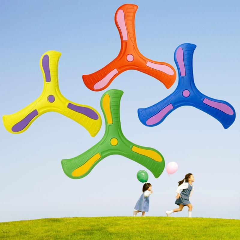 Flying Disc Toy EVA Touching Boomerang Return Dart Three-leaf Cross Hand Throw Spinner Outdoor Interactive Sports Toy