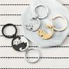 Titanium Steel Hug Dog Stainless Steel Keychain Cute Pet Design Fashion Couple Pendant Practical Valentine's Day Gift