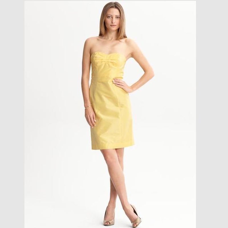 Big Sale Silk Dress Skirt with Chest Pad Silk Taffeta Fashion Banana BR Tube Top Dress Mulberry Silk
