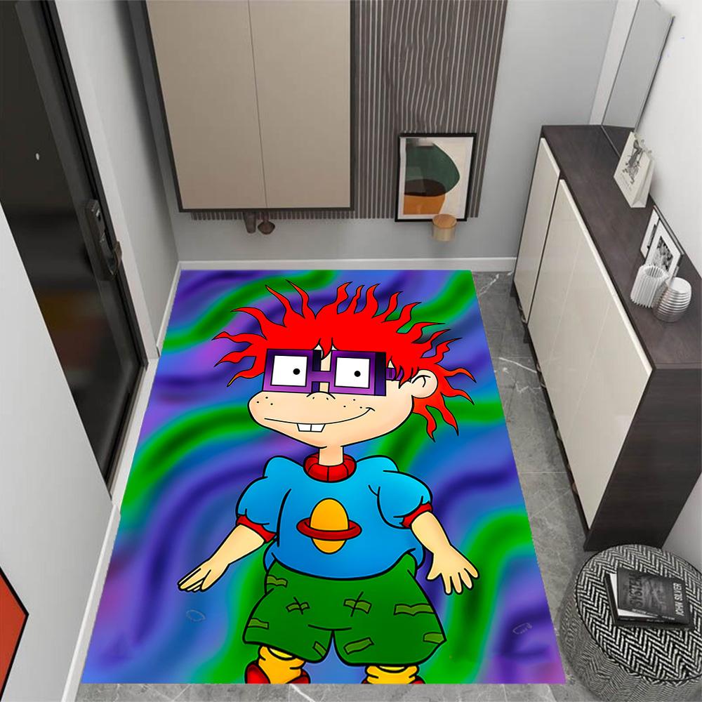 Rugrats: Playtime Chaos Themed Anti-Slip Rugs - Polyester Home Decor, Suitable for Bedrooms, Living Rooms, Doorways, Studios, and Decorations