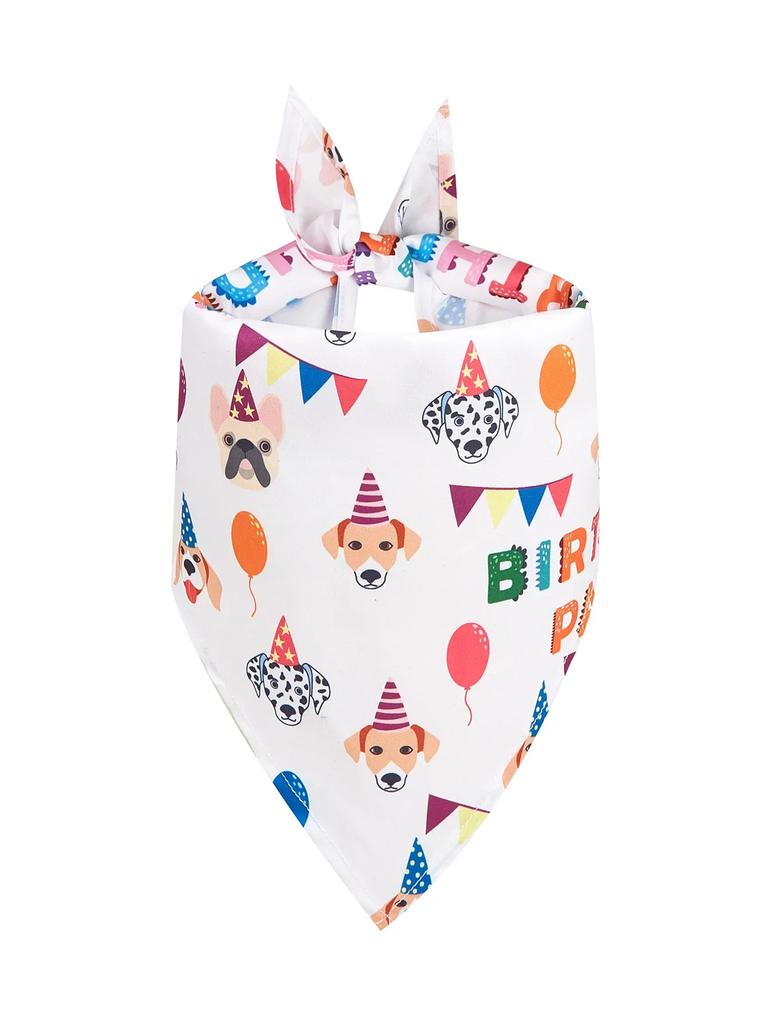 Birthday Day Dog Bandana Christmas Dog Triangle Scarfs Bibs Dog Beach Bandanas for Small Medium Dog Accessoires