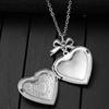 Personalisierte Punk-Stil geschnitztes Muster Schleife Liebe Anhänger Halskette, Geeignet für Damen Trend Accessoires Schmuck