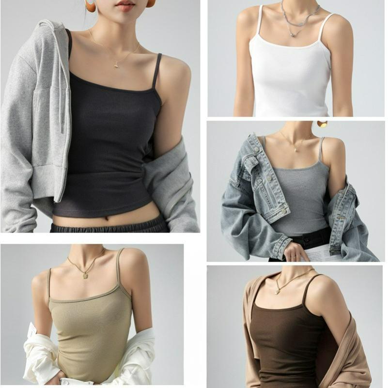 Bottoming Vest, Small Sling, Women's Suit, Inner Cover, Nipple Thread, Spring, Autumn and Summer, Can Be Worn Outside Clothes