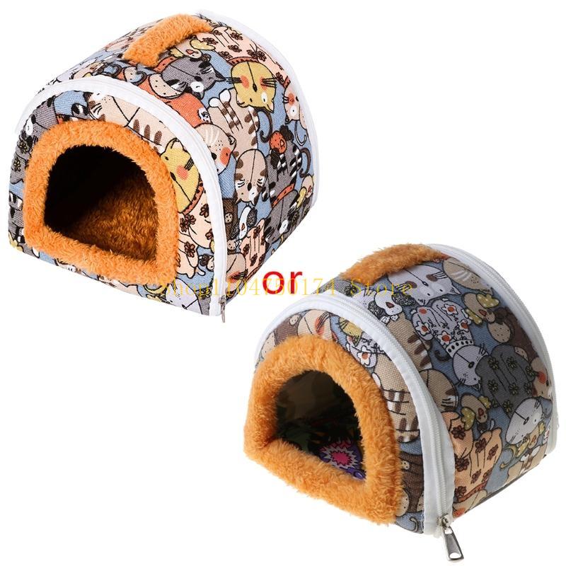 

Multipurpose Small Pet Cage Hammock Sleeping Cage Bed Hanging /Put House Cage Hamster Warm Bed Mat for Playing Sleeping top sale