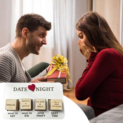 1 Set Date Night Dice Kit Funny What To Do Multi-styles Heavy Duty Wood Reusable Couple Dice Valentine's Day Anniversaries Birthdays Gift