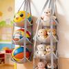 Mesh Multi-layer Basketball Storage Hanging Bag, Wall-mounted Football and Volleyball Storage Rack, Wall-mounted Organizing Storage Hanging Bag