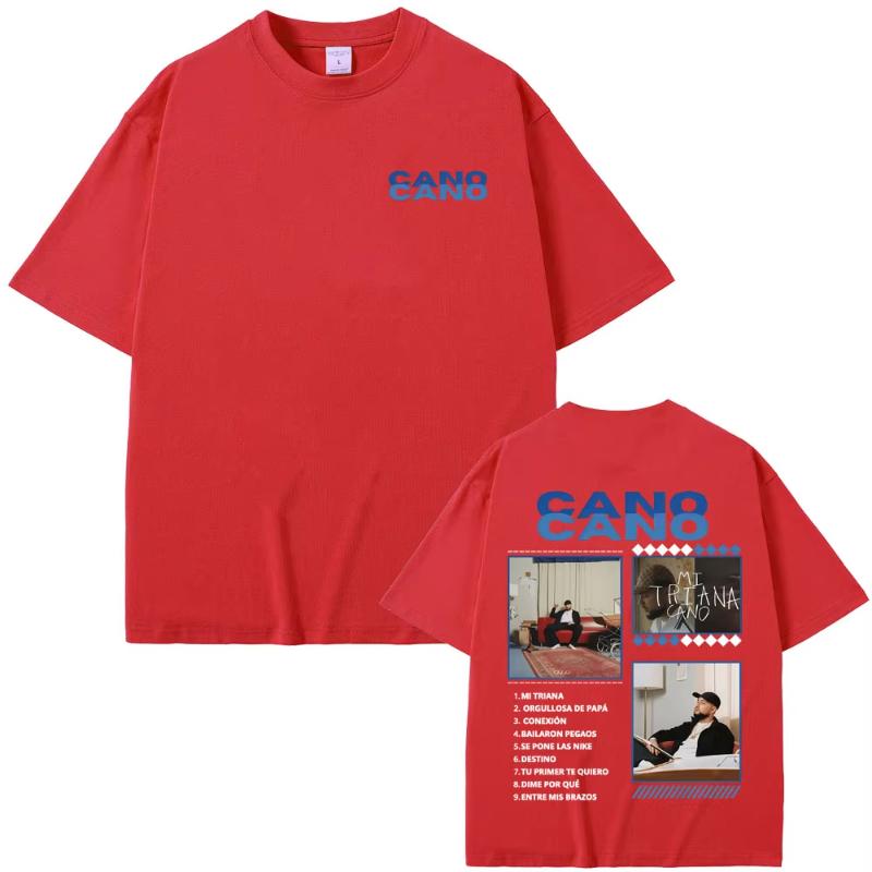 

Rapper Cano Triana Tour Album 2025 Cover Tshirt Unisex Fashion Casual Loose T Shirts Unisex Women Vintage Oversized Ocollar Tees S