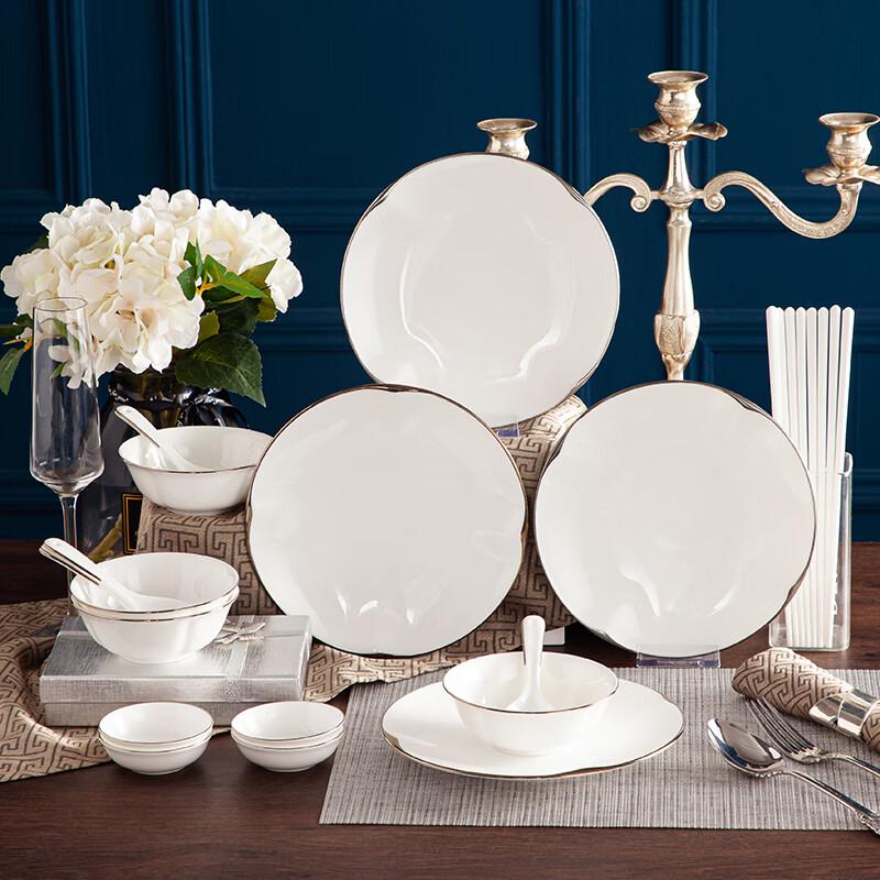 Набор столовой посуды из костяного фарфора DuPont Platinum Aristocrat