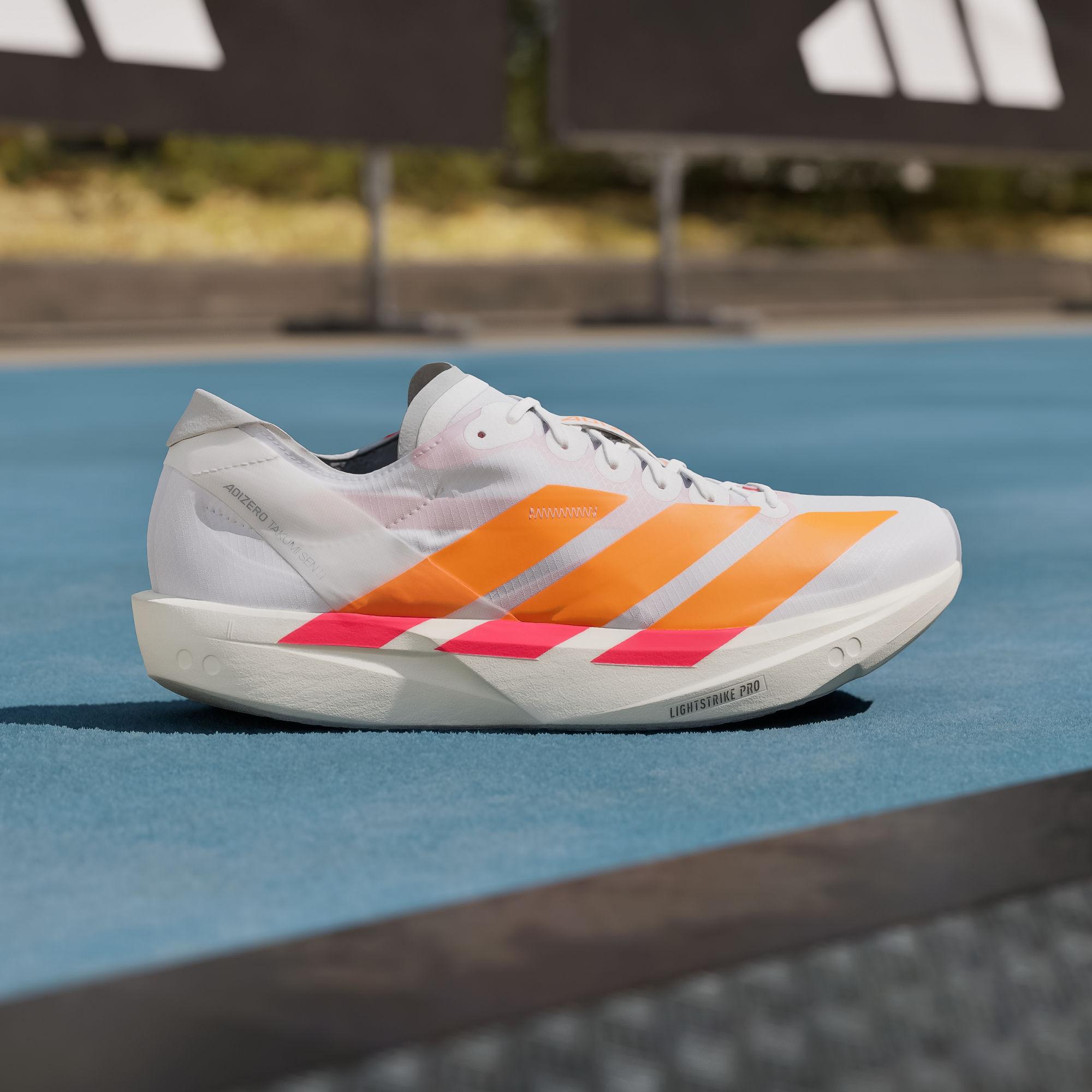 adidas Adizero Takumi Sen 11 White Lucid Orange Red 40.5