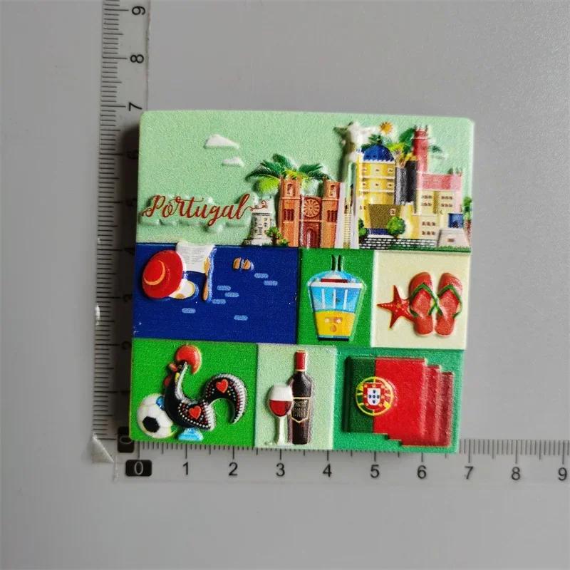 Portugal Lisbon Fridge Magnets Tourist Souvenir Resin Magnetic Refrigerator Stickers Home Decor Collection Gifts for Friends