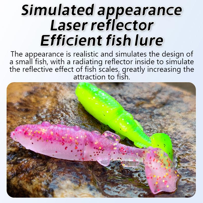 T-Tail Duckfoot Micro Stuff Root Fishing Bionic Soft Bait 1G 40Mm/1.8G 50Mm Lure Road Runner Soft Worm Mandarin Fish