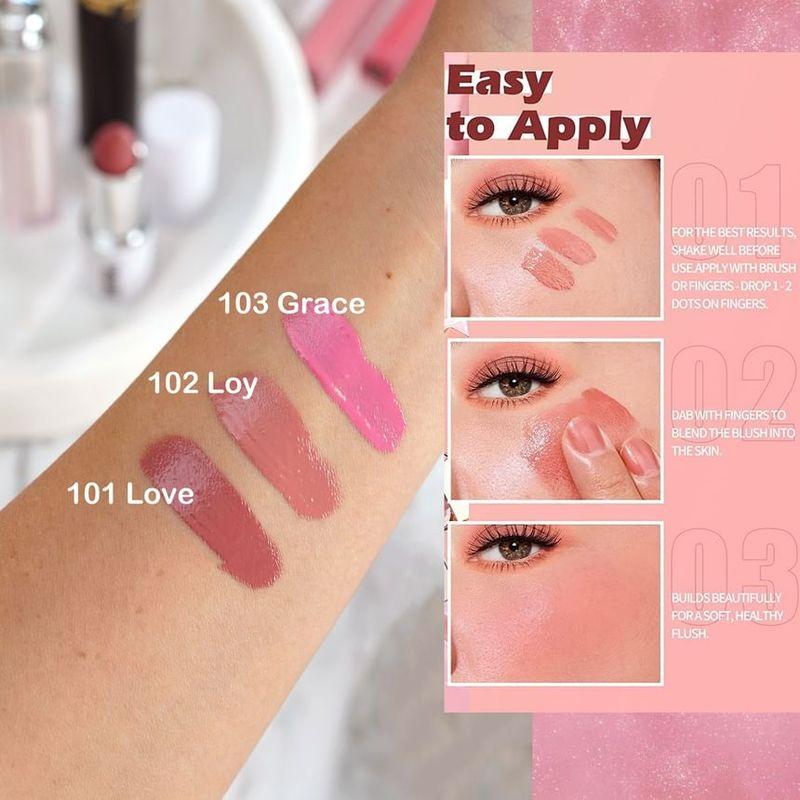 BEAUTY GLAZED - Natural Rosy Liquid Blusher - 3 Colors