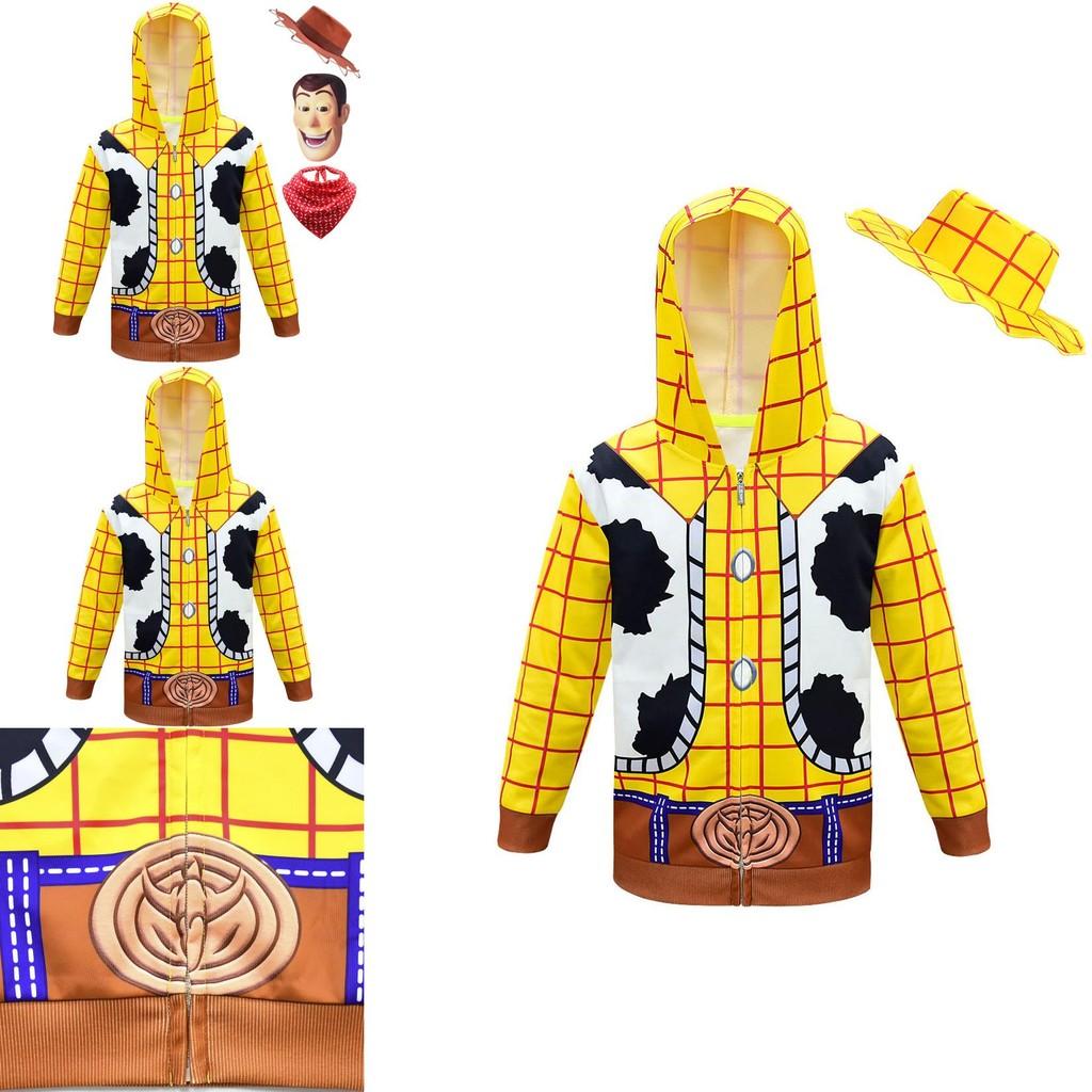 Woody Reißverschluss-Hoodie Sweatshirt Weiches Auffälliges Toy Story Kostüm Für Kinder