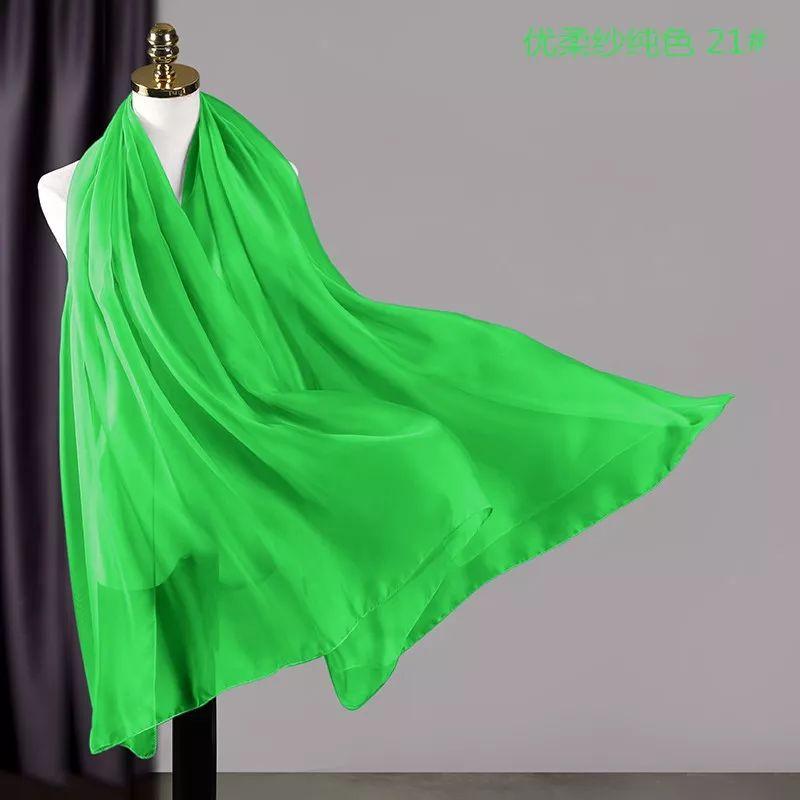 Fashion Solid Soft silk Scarf Spring and Autumn long Shawl Female Summer Sunscreen high quality Scarves Headband Hijab Bandana