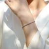 JIUZUAN S925 Zilver Moissanite Tennisarmband voor Vrouwen Eenvoudig Rijontwerp Elegante Sprankelende Sieraden voor Dagelijks Gebruik
