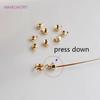 Wholesale 10pcs/20pcs Crimp & End Beads DIY Jewelry Accessories 14k/18K Gold Plating Beading Cord Stopper End Beads Fastener