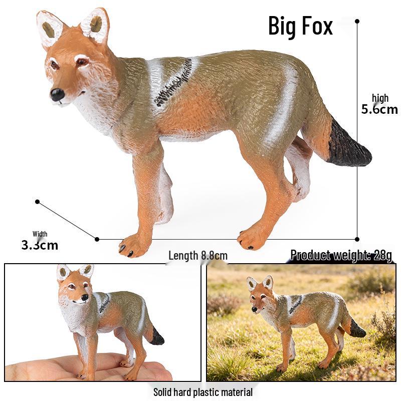 Realistic Animal Models: White Fox, White-tailed Deer, Arctic Fox Children's Gift Toys